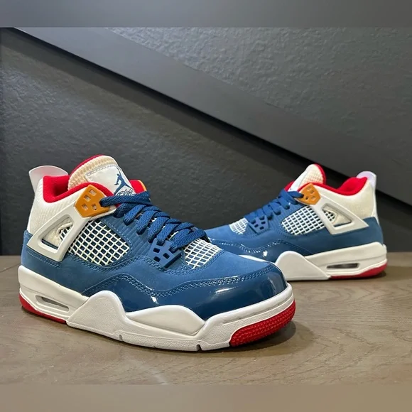 Jordan 4 Retro Messy Room - Blue White Red, Brand New DS WITH OG BOX - Picture 3 of 11